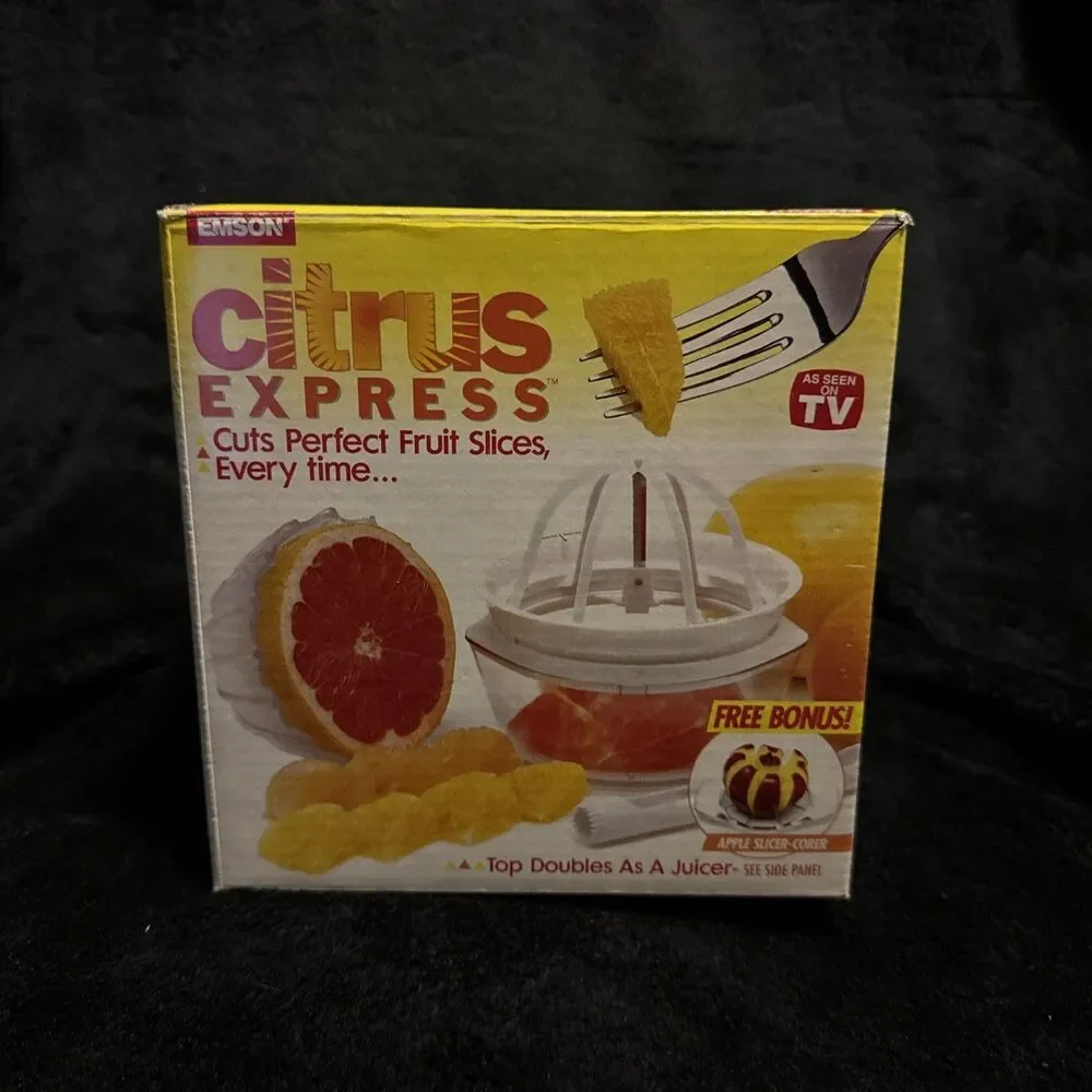 Vintage Emson Citrus Express Cuts Slices Cores Juicer As seen on TV 1997
